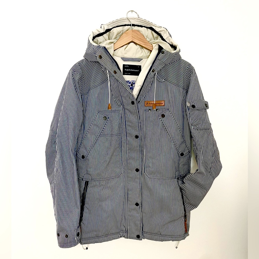 PEAK PERFORMANCE womens winter ski snow jacket Pin stripe S